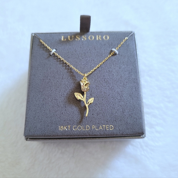 Lussoro Gold💛 Rose🌹 Pendant Necklace - NIB - Picture 15 of 15